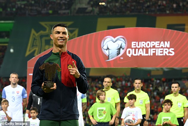 The match was also his 200th international appearance and he was presented with a commemorative trophy ahead of the game