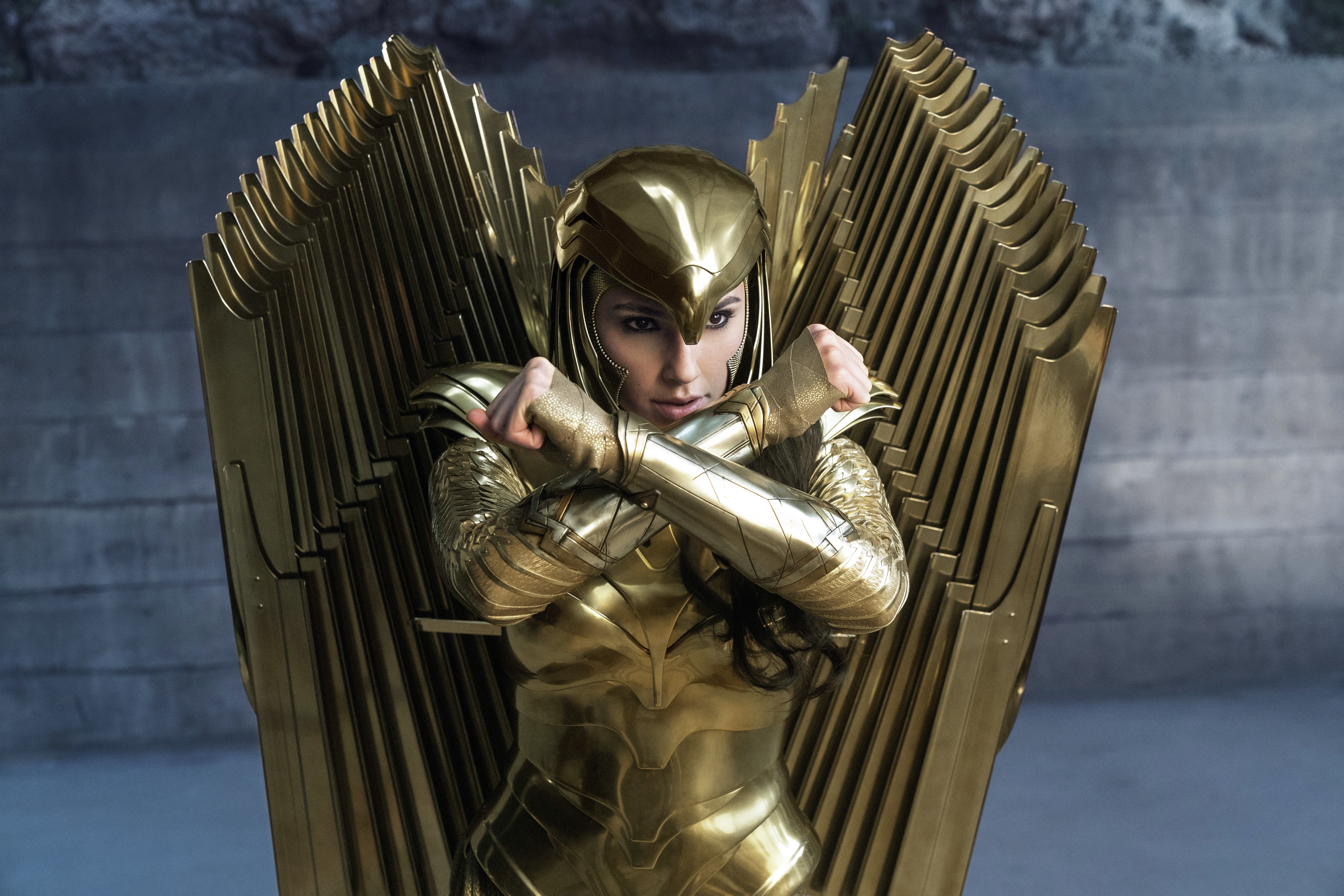 'There’s something about this suit', Gal says of the golden armour