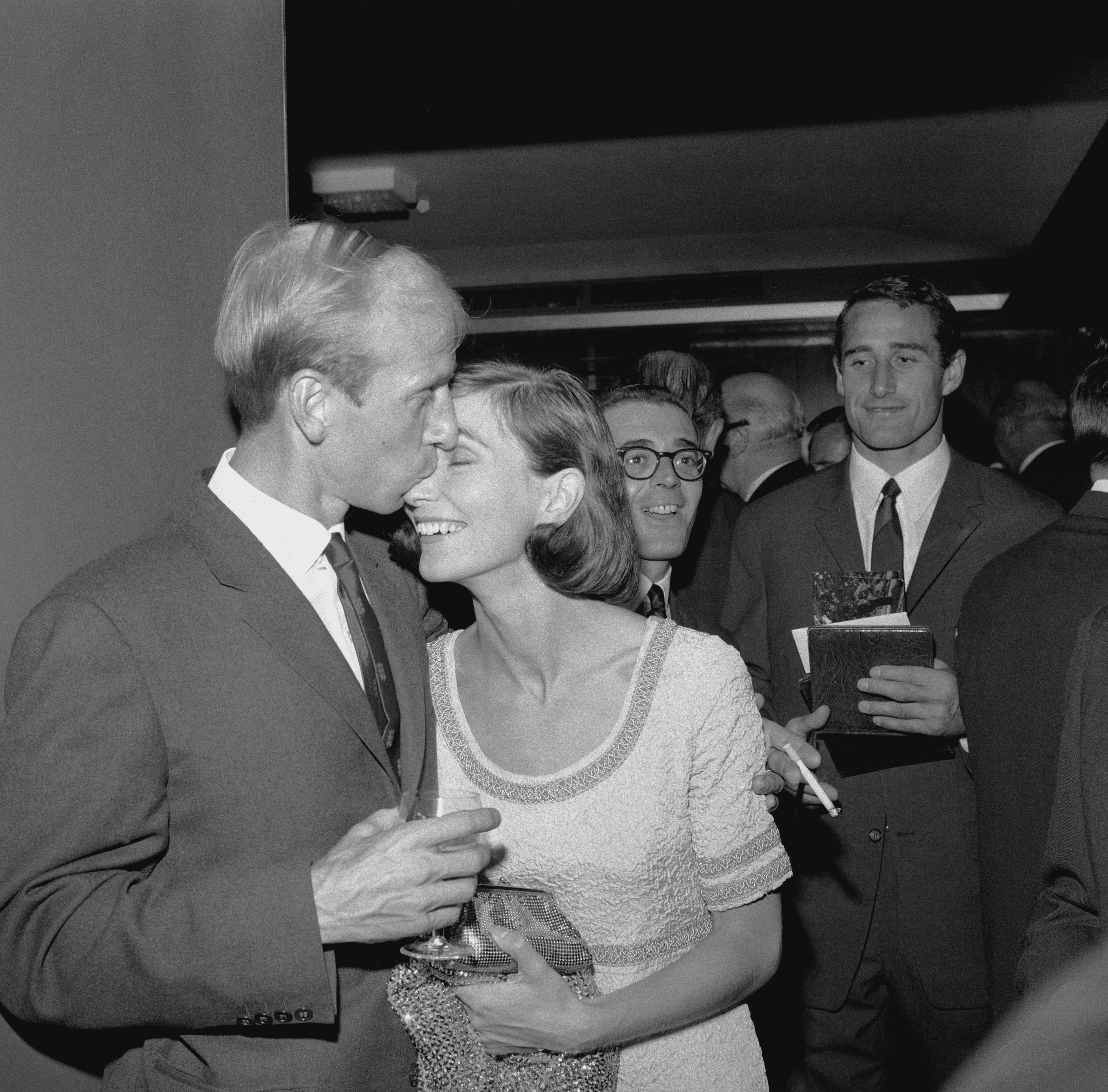 Bobby and Norma celebrated together at a reception following England's World Cup final triumph over West Germany in July 1966