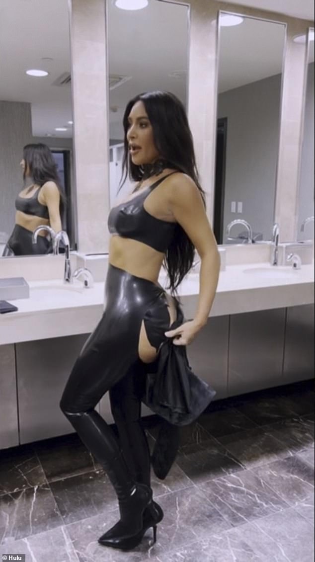 Wardrobe malfunction: Kim Kardashian suffers a rather unfortunate (and seemingly painful) wardrobe malfunction on next week's episode of The Kardashians