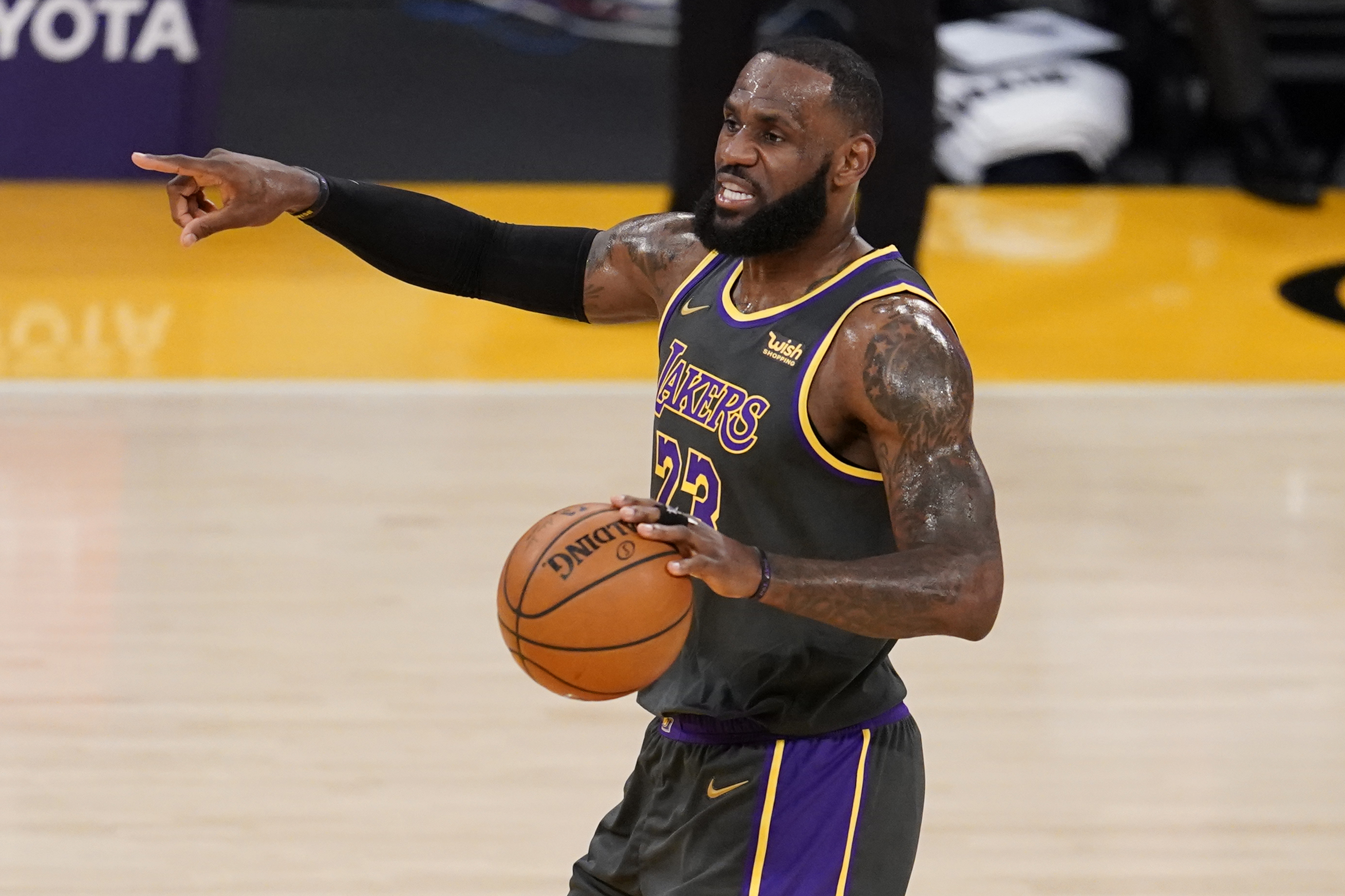 It's unclear if James will travel with the Lakers to their next game