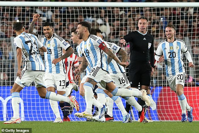 Nicolas Otamendi scored the lone goal of the game against Paraguay in the third minute