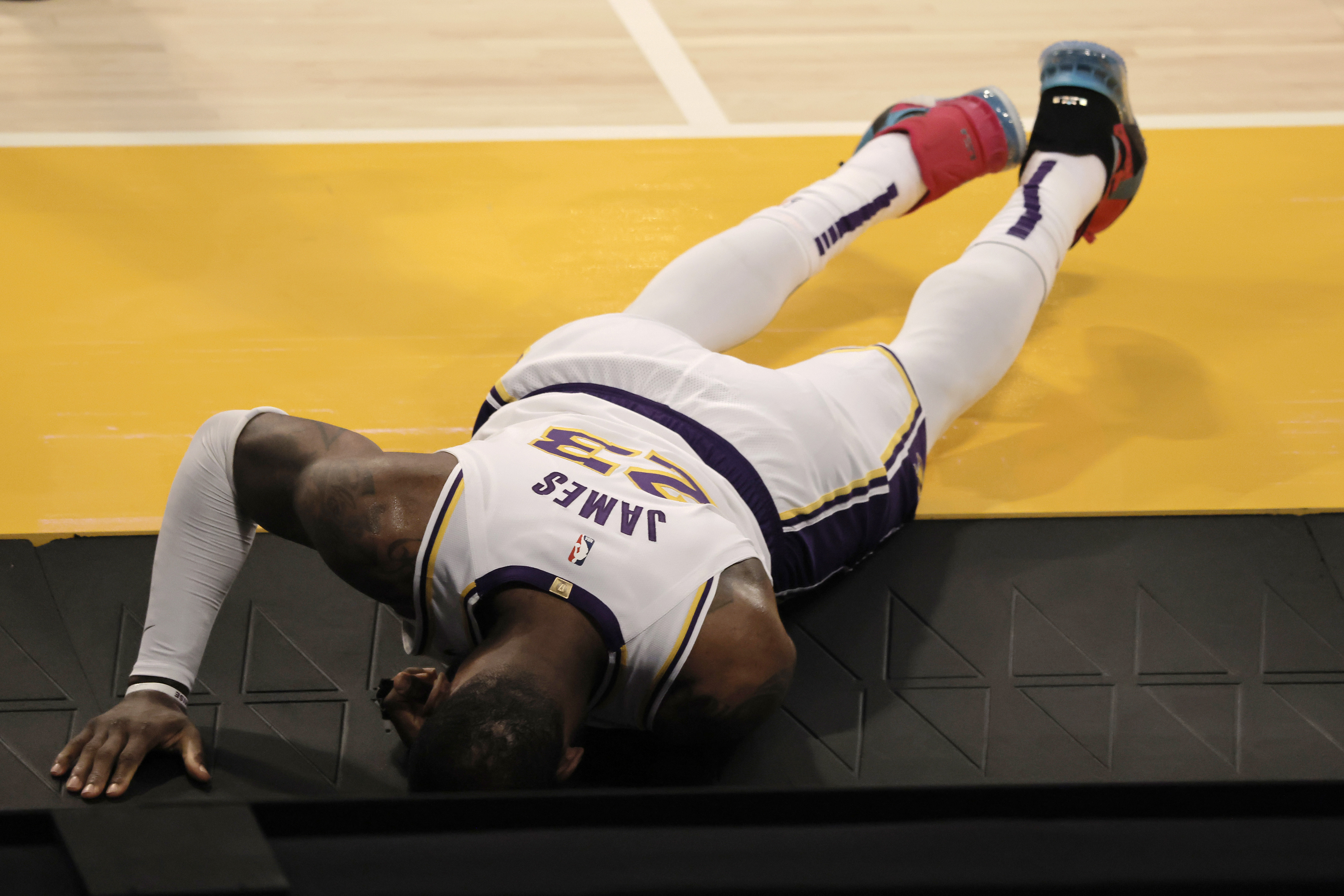 LeBron injured his ankle in March of 2021